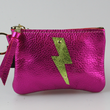 Lightening Bolt Leather Pouch