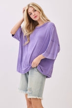 Mineral Washed Boxy Oversized Top: Red