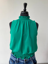 Green Smock Sleeveless Top