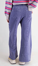 Mineral Washed Terry Blueberry Pant