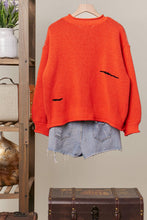 Halloween Spooky Face  Ghost Knit: Orange