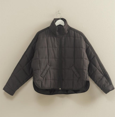 Everyday Quilted Puffer- Black