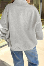 Light Grey Game Day Football Reversible Sweatshirt Top: Light Grey