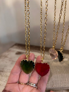 Kick Glass Heart Necklace