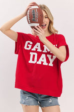 Game Day Ribbed Knit Top: BLACK