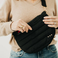 Jolie Puffer Bum Bag: Dark Denim