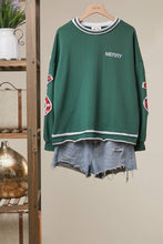 Christmas Back Lettering Sweatshirt: Red
