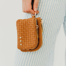 Woven Cameron Double Zip Card Wallet: Woven Black