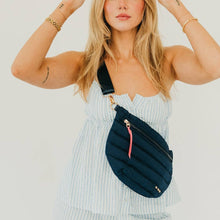 Jolie Puffer Bum Bag: Dark Denim