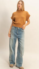 Light Brown Mock Neck Sweater