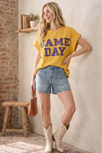 Game Day Ribbed Knit Top: BLACK