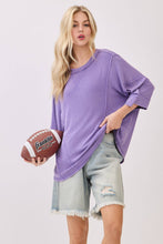 Mineral Washed Boxy Oversized Top: Red