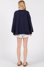 HEART PATCH WASHED SWEATSHIRT: BLACK
