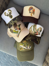 Backwoods Bougie Sequin Trucker Collection: Tan / Sequin Mallard