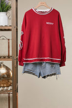 Christmas Back Lettering Sweatshirt: Red