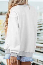 Light Grey Game Day Football Reversible Sweatshirt Top: Light Grey
