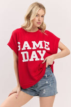 Game Day Ribbed Knit Top: BLACK