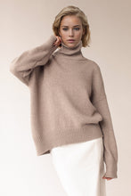 Cozy Turtleneck Dropped Shoulder Long Sleeve Sweater