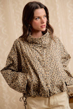 PRINTED HOODED WINDBREAKER JACKET TOP: CAMOUFLAGE