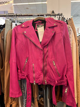 Mauritius Wild RF Leather Jacket- Electric Fuchsia