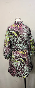 Animal Print Dress (Lime & Pink)