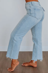 Aileeah High Rise Slim Wide Leg Denim