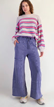 Mineral Washed Terry Blueberry Pant