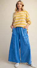 Wide Leg Easel Pants- Cadet Blue