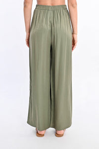 Khaki Wide Woven Pants