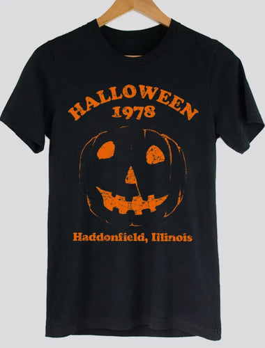 Halloween 1978 Jack O'lantern Scary Movie Graphic Tee Shirt