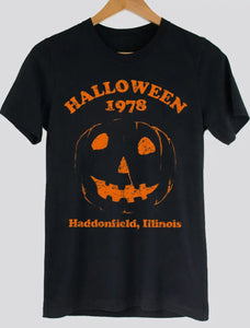 Halloween 1978 Jack O'lantern Scary Movie Graphic Tee Shirt