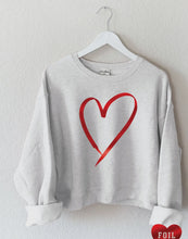 Heart Foil Mid Graphic Sweatshirt