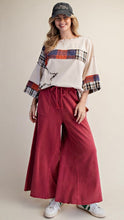 Red Washed Terry Pant