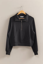 Black High Neck Half Zip