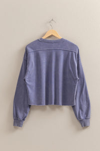 Dusty Indigo Fun Oversized Top