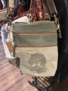 Tree of Life Upcycled Crossbody