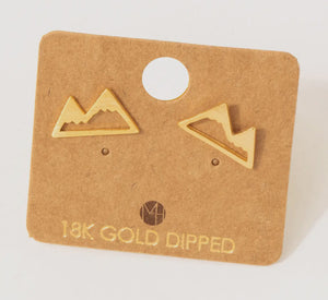 Mini Mountain Cutout Stud Earrings