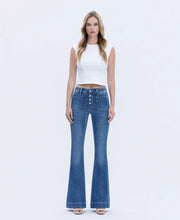 Vervet Gleefully - Mid Rise Trouser Hem Flare Jeans