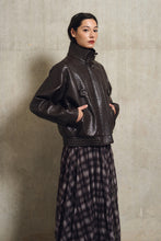 Oversized Faux Leather Jacket- Chocolate