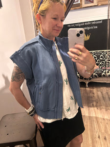 Ainsley Zip Up- Blue