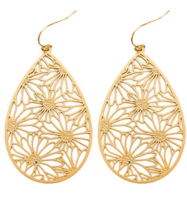 Sunflower Filigree Earrings