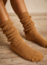 Free People Slouch Socks- Camel