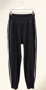 Black Piping Butter Joggers