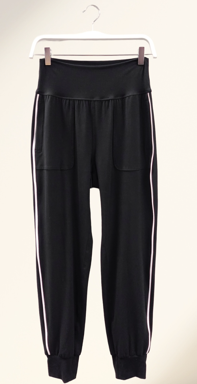 Black Piping Butter Joggers