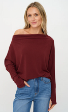 Anywhere LS Top- Burgundy
