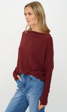 Anywhere LS Top- Burgundy
