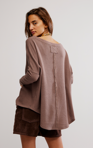 Free People Latte Blues Thermal- Leafless Tree