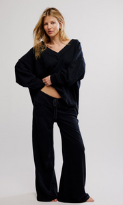 Free People Staycation Pullover- Black