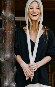Free People Staycation Pullover- Black