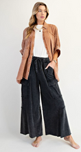 Wide Leg Easel Pants- Black